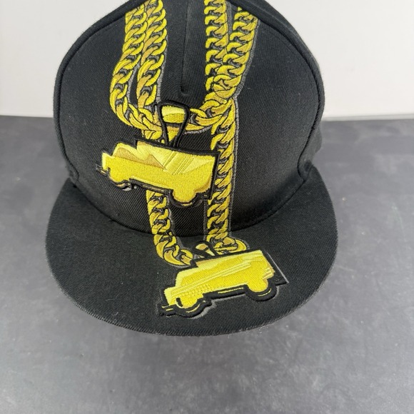 Trukfit 2 Trucks Chains Mens Strapback Black Adjustable Wool Blend Hat Y2K - Picture 2 of 8